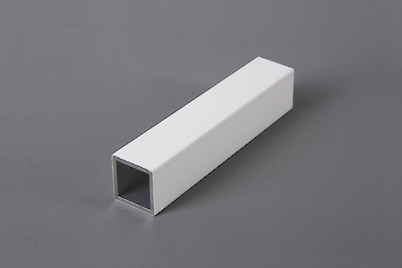 Труба квадратная алюминиевая 20x20x2мм L= 5950 мм белая (покраска RAL 9010) для мебельных конструкций
