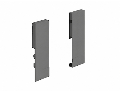 Соединитель алюминиевой передней панели Hettich InnoTech Atira, 144, левая и правая, антрацит