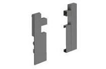 Соединитель алюминиевой передней панели Hettich InnoTech Atira, 144, левая и правая, антрацит
