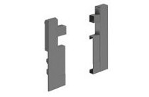 З'єднувач алюмінієвої передньої панелі Hettich InnoTech Atira, 144, ліва та права, антрацит