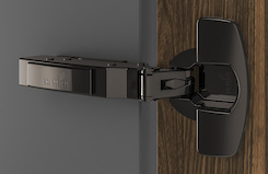 Завіса Hettich Sensys 8645i накладна з дотягувачем, кут відкривання 110 градусів чорна (9091738)