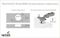 Схема сверления и монтажа петли Hettich Sensys 8645i полунакл. 110, черная