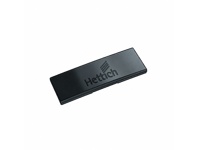Заглушка на консоль петли Hettich Sensys с логотипом, черный обсидиан