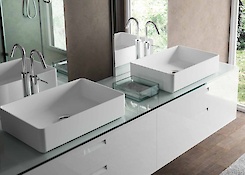 Умивальник для ванної кімнати Bulsan Minima прямокутний 580x370x130