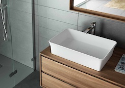 Умивальник для ванної кімнати Bulsan Skin прямокутний 580x380x140