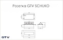 Настольный удлинитель для розеток GTV, встраиваемый черный