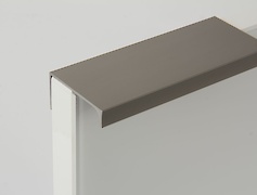 Меблева ручка - профіль алюмінієвий В9 інокс (коньяк) довжина 5950мм