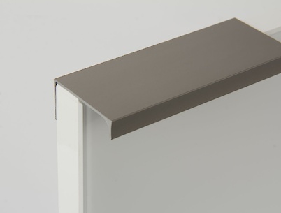 Мебельная ручка-профиль алюминиевая В9 L=5950мм инокс (коньяк)