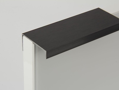 Мебельная ручка-профиль алюминиевая В9 L=5950мм черный Brush