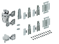 Комплект фурнітури для складаних дверей без пружини Hettich Wing Line L вага 25 кг, відкривання вліво (923788001)