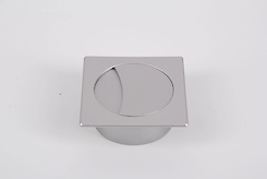 Заглушка під дроти Poliplast квадратна в кольорі алюміній (пропуск для кабелю)