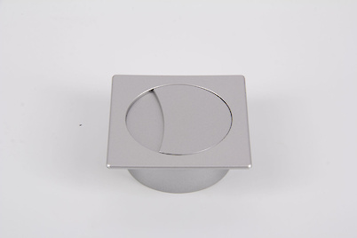 Заглушка под провода Poliplast квадратная 74x74мм алюминий