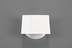 Заглушка під дроти Poliplast квадратна 74x74 білий