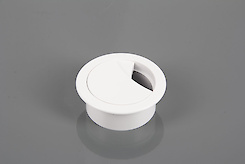 Заглушка під дроти Poliplast кругла біла (пропуск для кабелю)