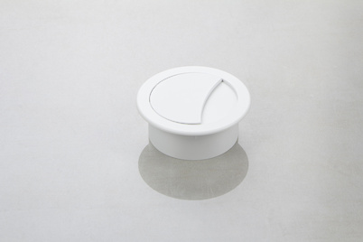 Заглушка под провода Poliplast круглая d=74/60мм белый