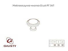 Мебельная ручка-кнопка Giusti РГ 547 WPO2025/30.0002 