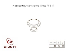 Мебельная ручка-кнопка Giusti РГ 549 WPO2025/30.00GP
