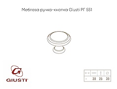 Меблева ручка-кнопка Giusti РГ 551 WPO2025/30.00R4