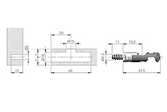 Дюбель з єврогвинтом 11мм до меблевої стяжки Target J10 Italiana Ferramenta