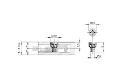 Гвинт-шестерня до 16мм до меблевої стяжки Target J10 Italiana Ferramenta