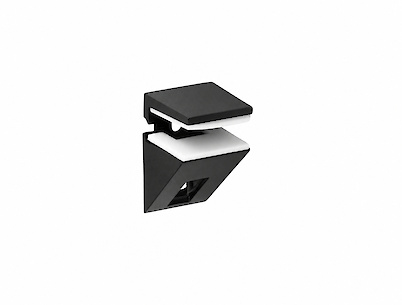 Полицетримач Kalabrone Mini Italiana Ferramenta для скляних полиць чорний