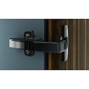 Завіса меблева Hettich штольна Sensys 8639і W90 з вбудованим демпфером з кутом відкривання 95º в кольорі чорний обсидіан