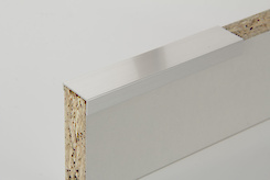 Планка торцева асиметрична алюмінієва для плити 18 мм L = 5500мм алюміній полірований (С181)