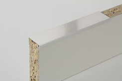 Планка торцева асиметрична алюмінієва для плити 18 мм L = 5500мм алюміній полірований (С181)