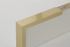 Планка торцевая асимметричная алюминиевая для плиты 18 мм L=5500мм золото полированное (С181)