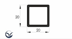 Труба квадратна пустотіла 20х20х2мм хром золото