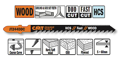 Пильне полотно СМТ для лобзика I=75 L=100 відступ 4 (комплект 5шт)