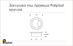 Схема заглушка под провода Poliplast круглая