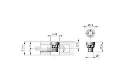 Винт-шестерня до 18мм для винтовой стяжки TARGET J12 Italiana Ferramenta 