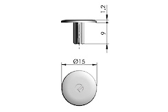 Заглушка до меблевої стяжки Target J12 Italiana Ferramenta