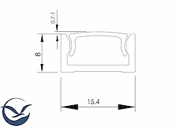 Алюмінієвий накладний профіль під LED