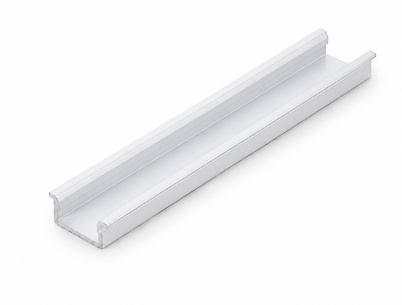 Алюмінієвий профіль врізний для світлодіодної стрічки LED, білий L=5950 мм