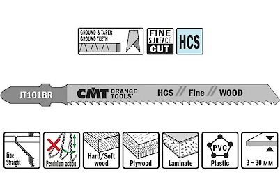 Пильне полотно СМТ для лобзика I = 75 L = 100 5 шт відступ 2.5