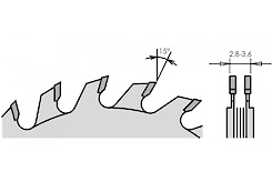 Пильний диск СМТ регульований підрізний двокорпусний D=120 F=22 K=2.8/3.6