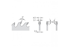 Пильний диск СМТ конічний підрізний однокорпусний D=120 F=22 Z=24