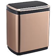 JAH Ведро мусорное сенсорное прямоугольное с внутренним ведром 20л розовое золото