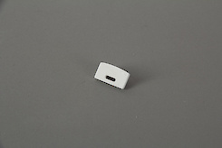 Заглушка для накладного профілю під LED біла з отвором