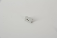 Заглушка для накладного профілю під LED стрічку сіра з отвором