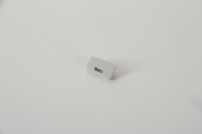 Заглушка для накладного профиля под LED ленту серая с отверстием