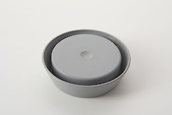 П'ятка AG кругла D=60 поз 1 сірий (заглушка для труби)