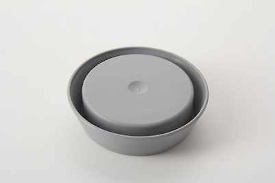 Пятка AG круглая D=60 поз 1 серый (заглушка для трубы)