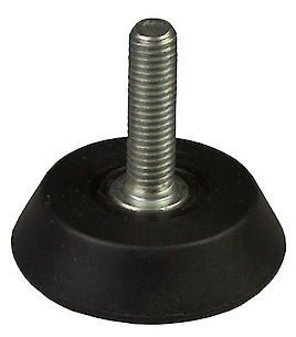 Ніжка регульована КК круглий D=45 поз 22 чорний (ніжка меблева)