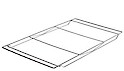 Решетчатая полка под стекло Vibo для кухонного нижнего модуля 1200x480 (DPG120SFC) хром