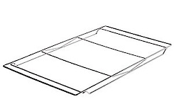 Решетчатая полка под стекло Vibo для кухонного нижнего модуля 1200x480 (DPG120SFC) хром