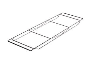 Гратчаста полиця під скло Vibo для кухонного верхнього модулю 1200x260 (RP120SFC) хром