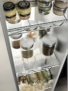 Гратчаста полиця під скло Vibo для кухонного верхнього модулю 450x260 (RP045SFC) хром